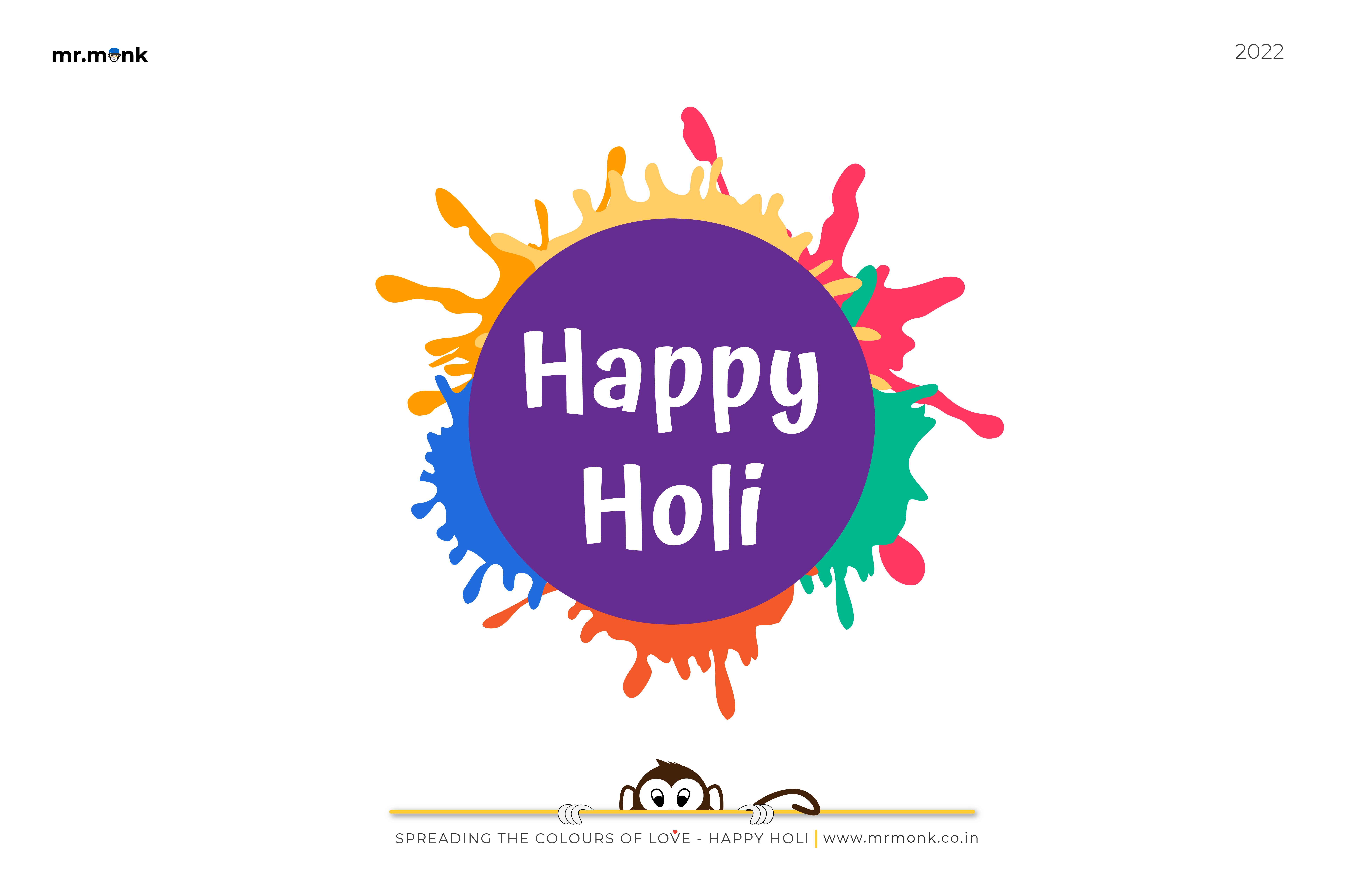 Happy holi-mr.monk